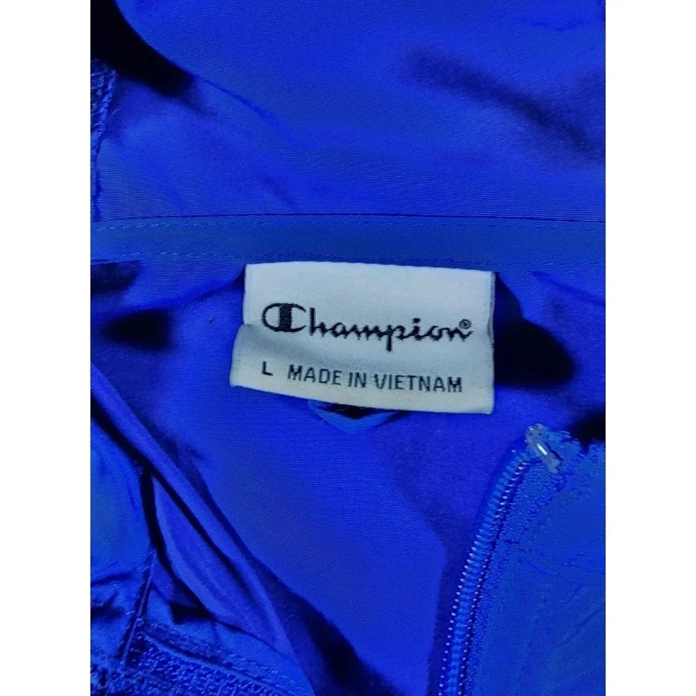 Champion Men's Pullover Jacket, Large, Blue, 1/4 Zip, Pockets